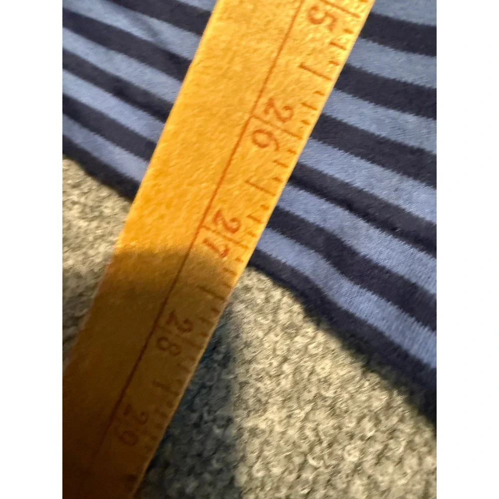 Polo Ralph Lauren Mens Large Blue Navy Striped Short Sleeve Polo Shirt Pony Logo
